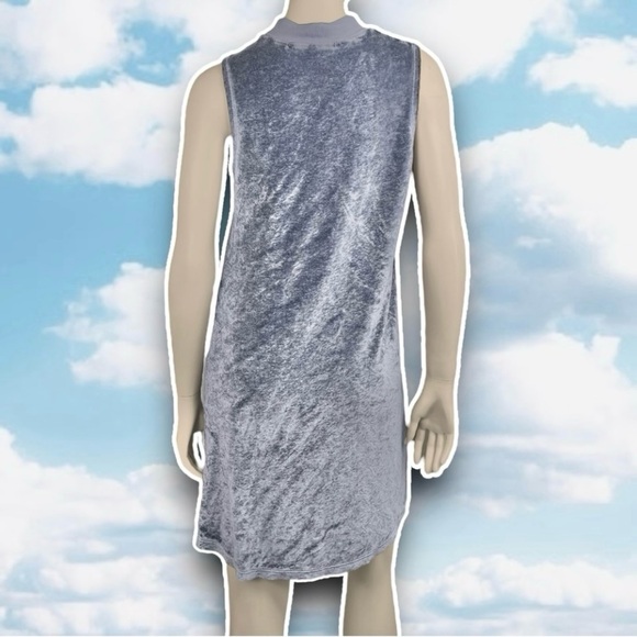 MICHAEL STARS Vali Velvet Swing Mock Neck Dress Cinder Mod Retro Grunge Witchy - Picture 4 of 8